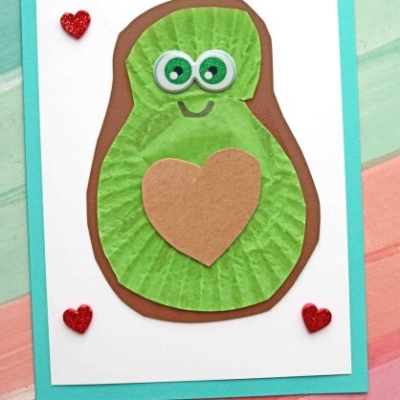 Cupcake Liner Avocado Card