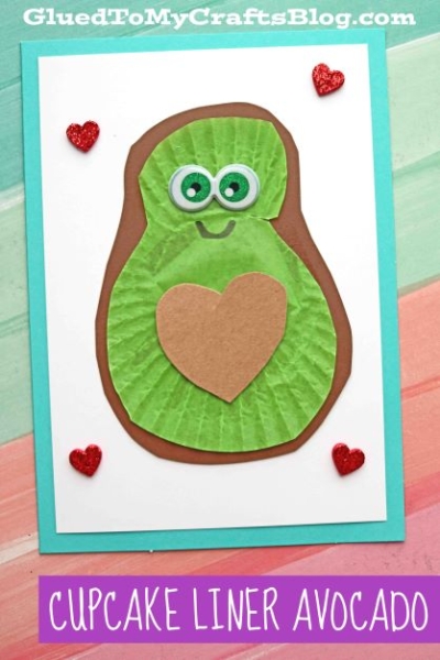 Cupcake Liner Avocado Card