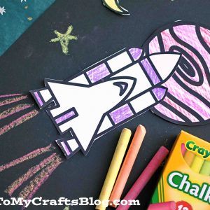 Chalk Art Outer Space Craft For Kids