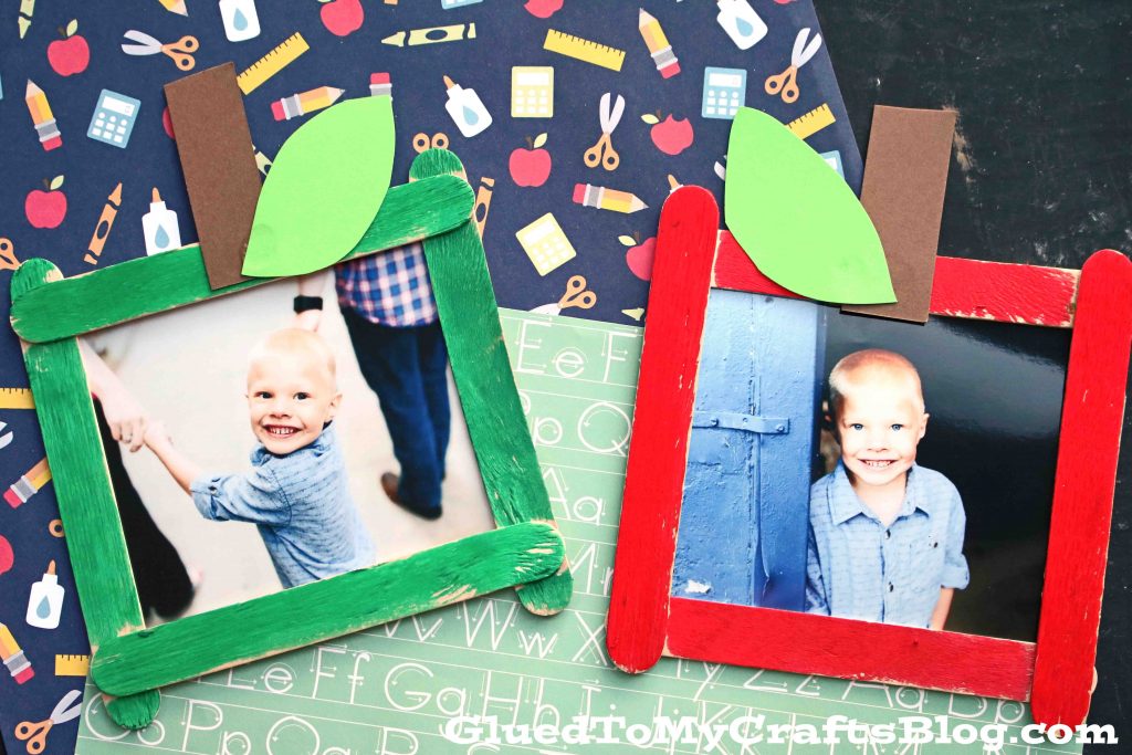 Craft Stick Apple Picture Frame Tutorial