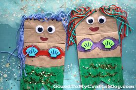 Paper Bag Mermaid Puppet - Kid Craft
