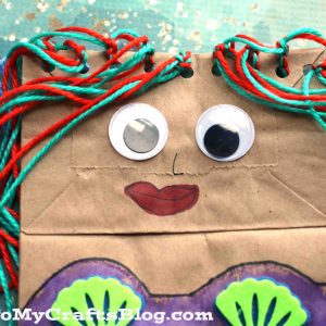 Paper Bag Mermaid Puppet - Kid Craft