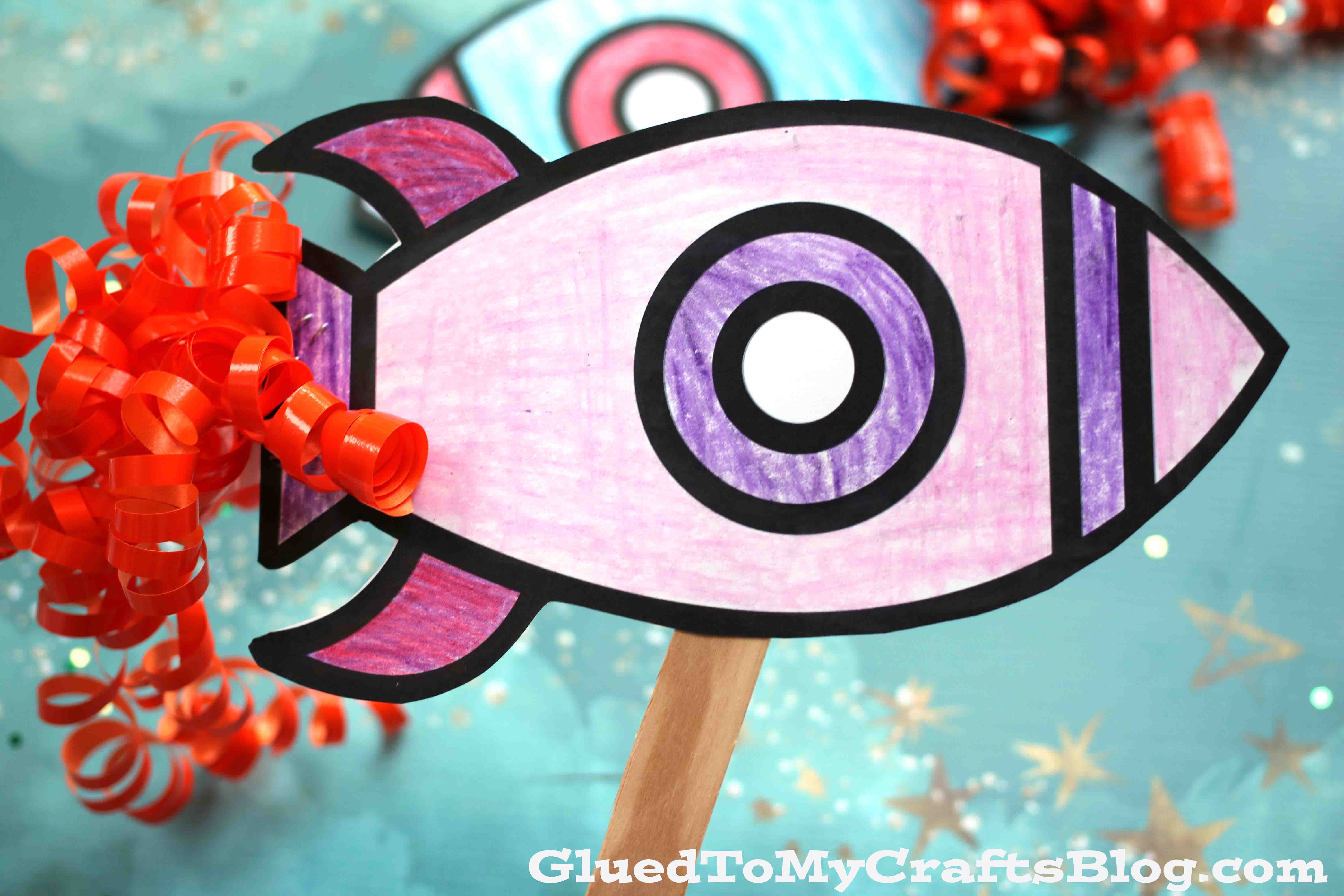 Paper Rocket Puppet - Kid Craft