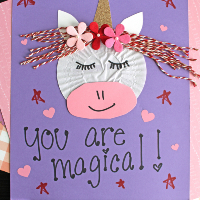 Cupcake Liner Unicorn Card Craft