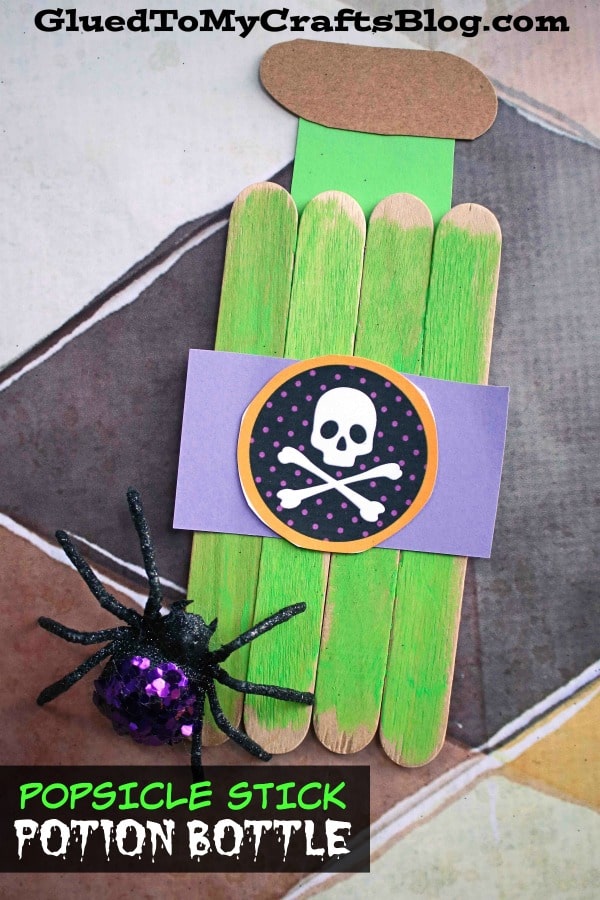 Popsicle Stick Witch Potion Bottles - Kid Craft
