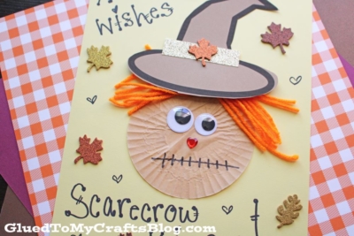 Cupcake Liner Scarecrow Craft Idea For Fall