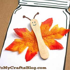 3-D Leaf Butterfly In Jar - Fall Kid Craft Idea