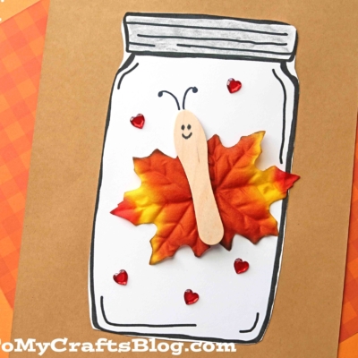 3-D Leaf Butterfly In Jar Craft Idea