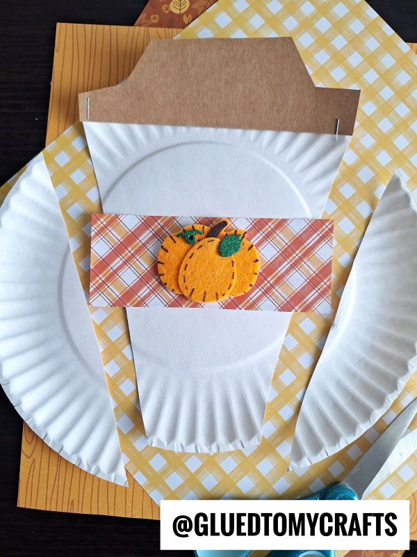 Paper Plate Pumpkin Spice Latte Cup Craft For Fall
