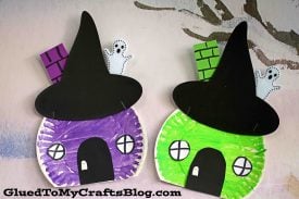 Wickedly Easy - Paper Plate Witch House Craft For Kids