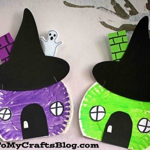 Wickedly Easy - Paper Plate Witch House Craft For Kids
