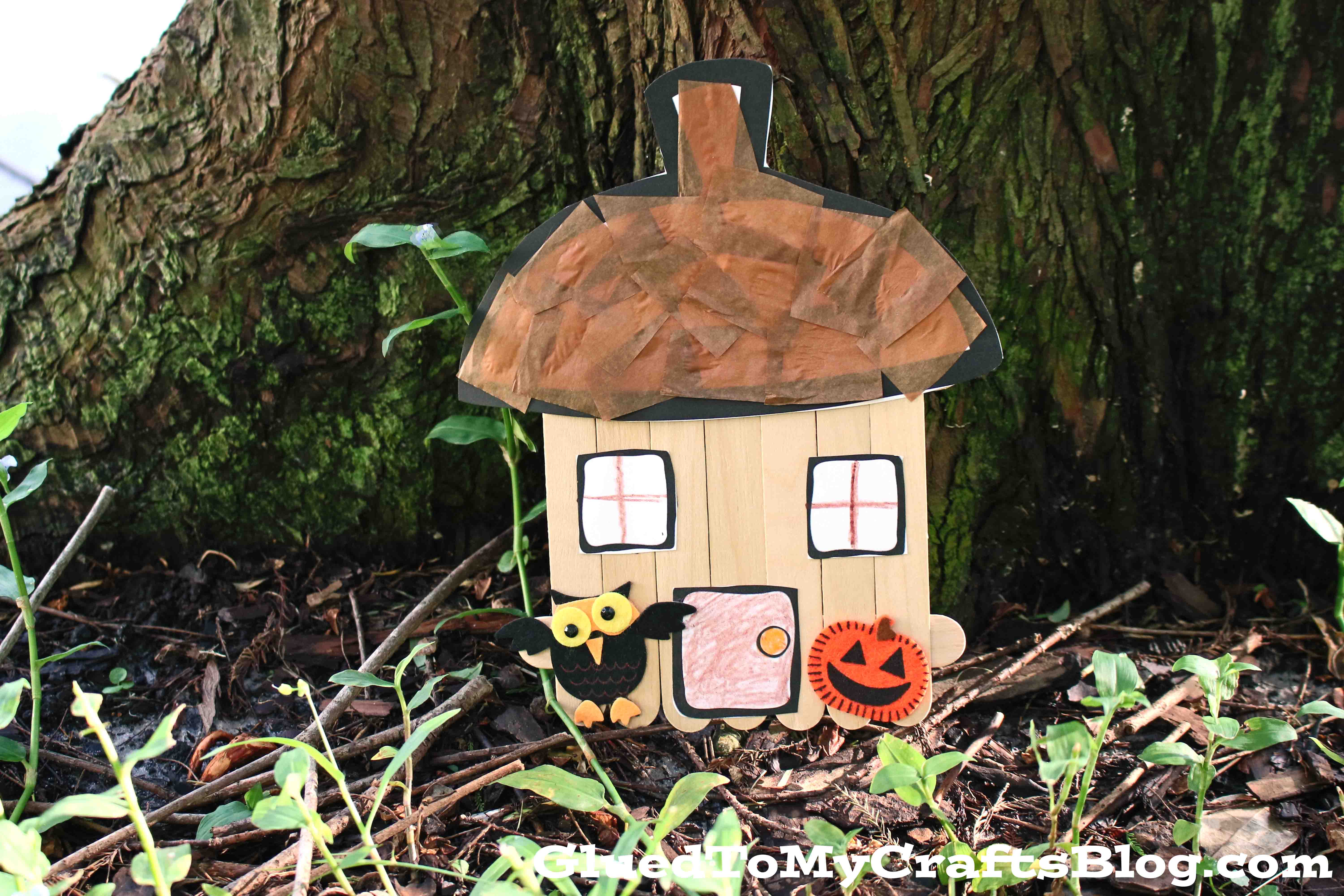 Popsicle Stick Acorn Fairy House Kid Craft