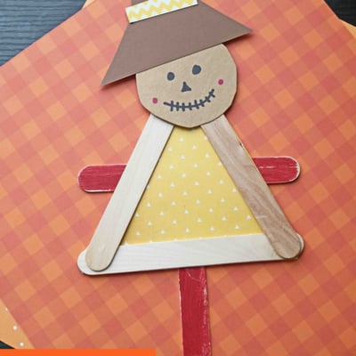 Popsicle Stick Scarecrow Puppets