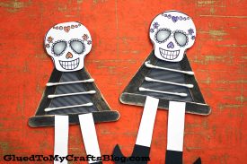 Popsicle Stick Skeleton Friends - Kid Craft
