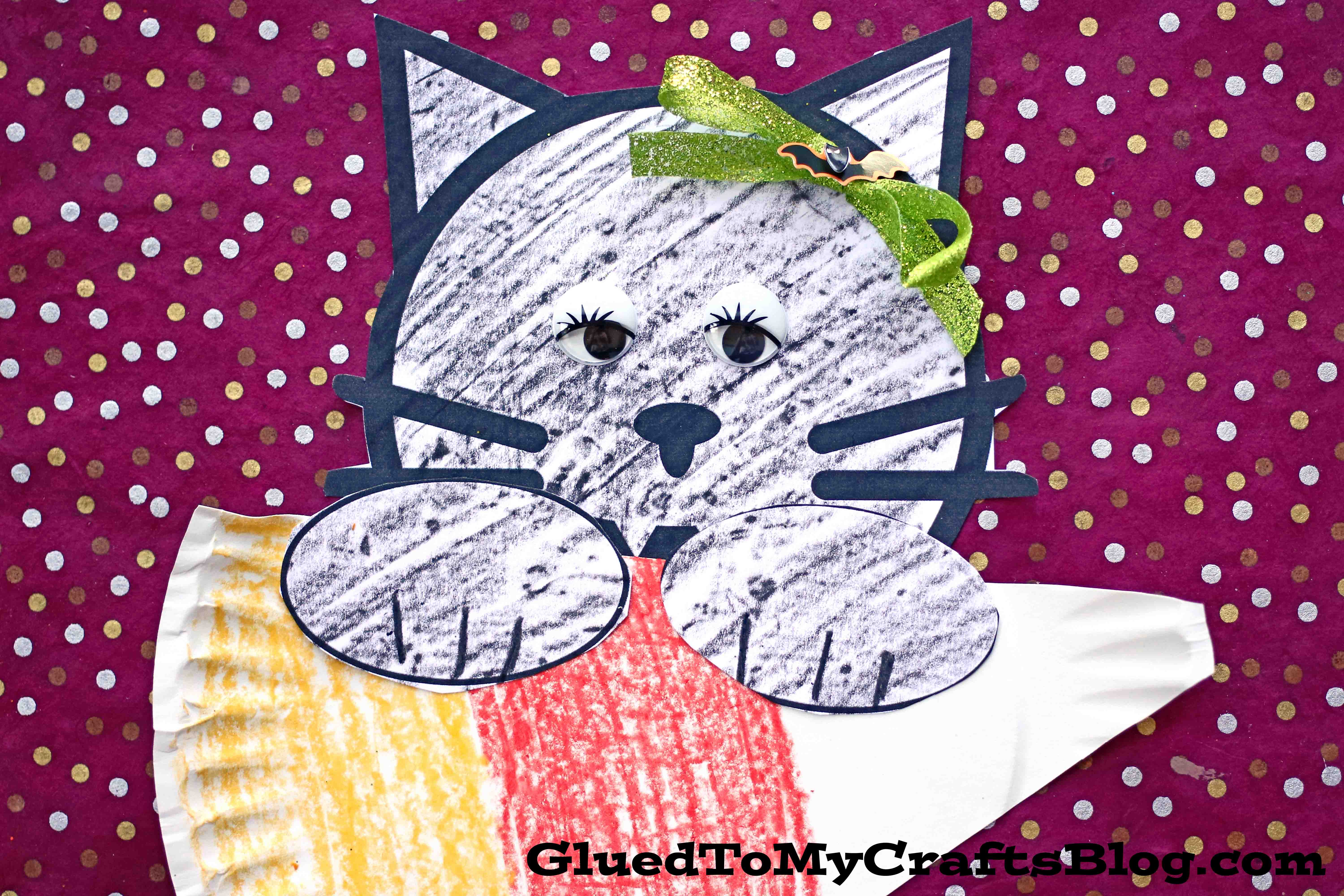 Paper Black Cat and Candy Corn - Kid Craft