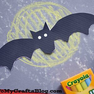 Chalk Art Bat In The Night - Kid Craft