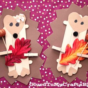 Craft Stick Fall Hedgehog - Kid Craft