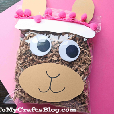 Stuffed Crinkle Paper Llama Craft Idea For Kids To Recreate!