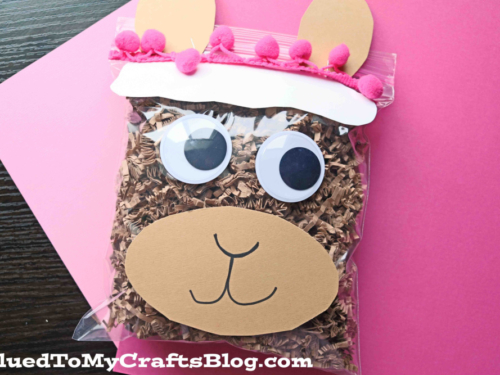Stuffed Crinkle Paper Llama Craft Idea For Kids To Recreate!