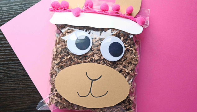 Stuffed Crinkle Paper Llama Craft Idea For Kids To Recreate!