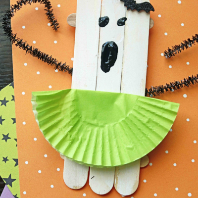 Popsicle Stick Ghost Ballerina