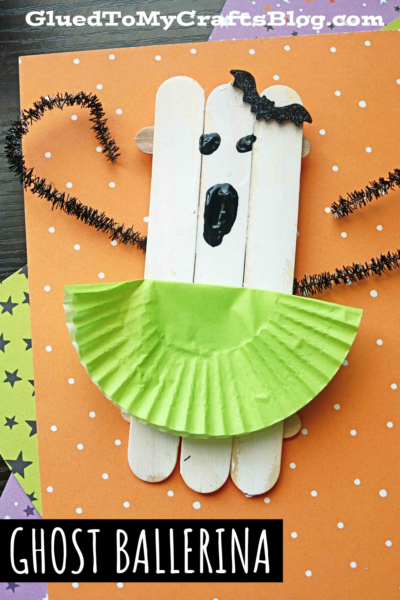 Popsicle Stick Ghost Ballerina