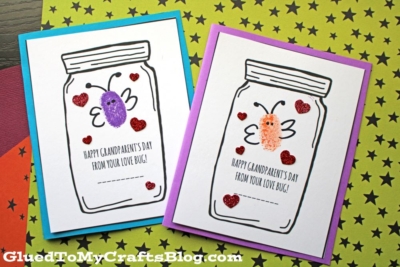 Thumbprint Grandparent's Day Love Bug Cards