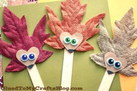 Leaf Hedgehog Puppets - Fall Kid Craft