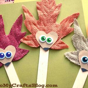 Leaf Hedgehog Puppets - Fall Kid Craft