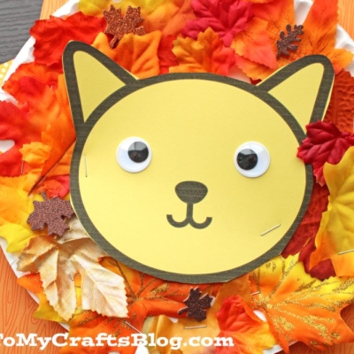 Paper Plate & Leaf Lion Mane Craft