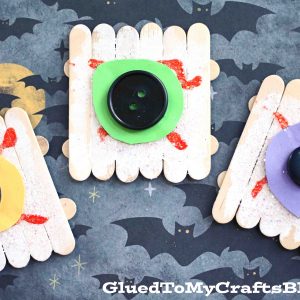 Popsicle Stick Eyeballs - Halloween Kid Craft