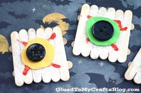 Popsicle Stick Eyeballs - Halloween Kid Craft