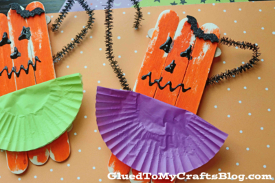 Popsicle Stick Jack-O-Lantern Ballerinas