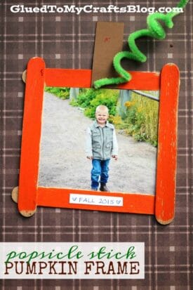 Popsicle Stick Pumpkin Patch Frame - Kid Craft