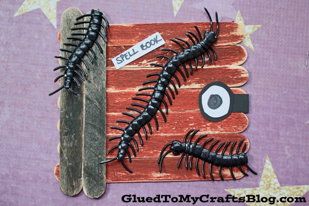 Popsicle Stick Spell Book Craft Idea For Halloween