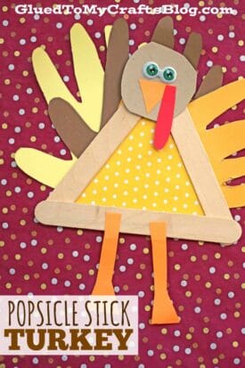 Popsicle Stick Turkey Friend - Kid Craft