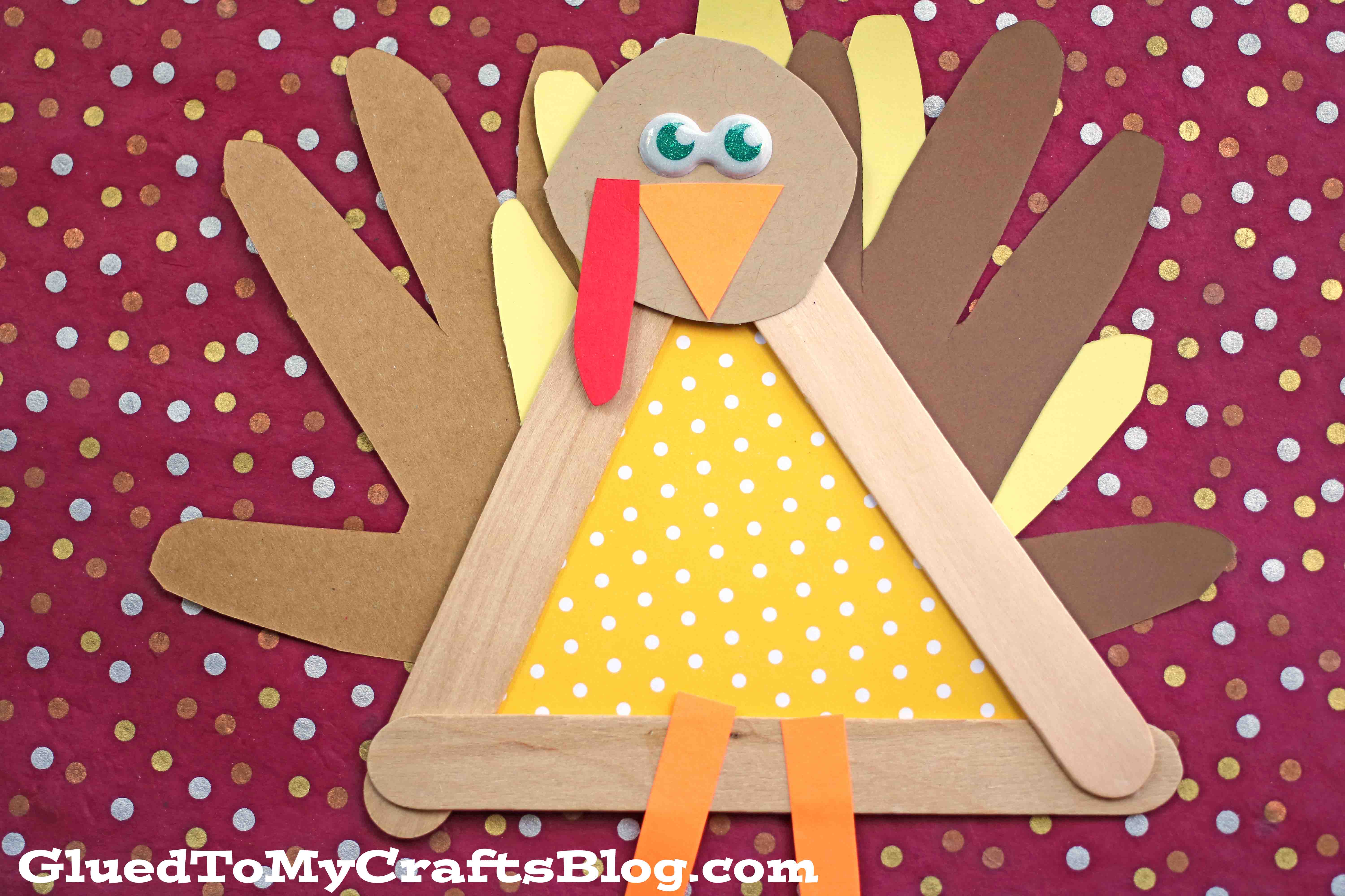 Popsicle Stick Turkey Friend - Kid Craft