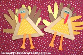 Popsicle Stick Turkey Friend - Kid Craft