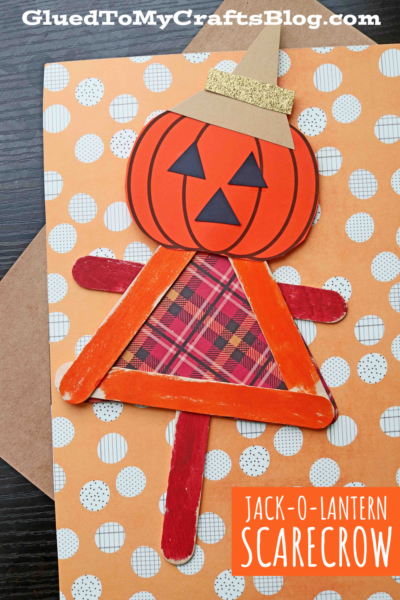 Jack-O-Lantern Scarecrow Puppet