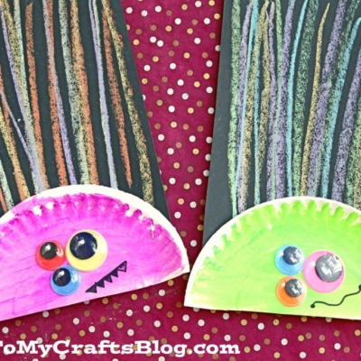 Paper Plate & Chalk Art Monster Hair