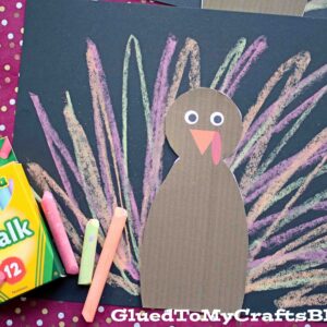 Paper Chalk Art Turkey - Kid Craft