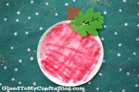 Coffee Filter Apple - Fall Kid Craft