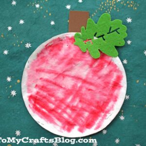 Coffee Filter Apple - Fall Kid Craft