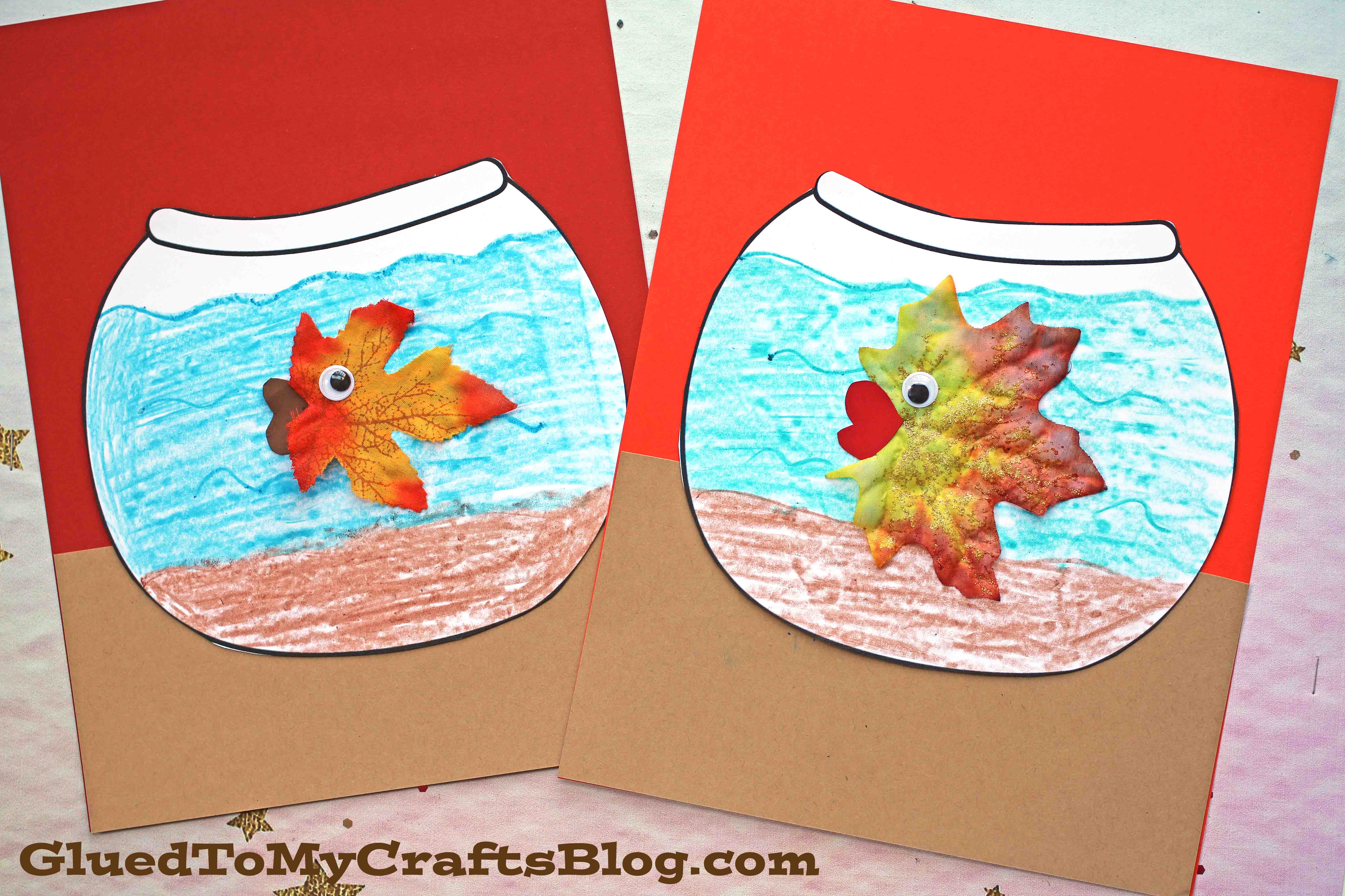 Leaf Fish In Paper Fishbowl - Kid Craft
