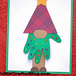 Handprint Christmas Tree Gnome - Kid Craft
