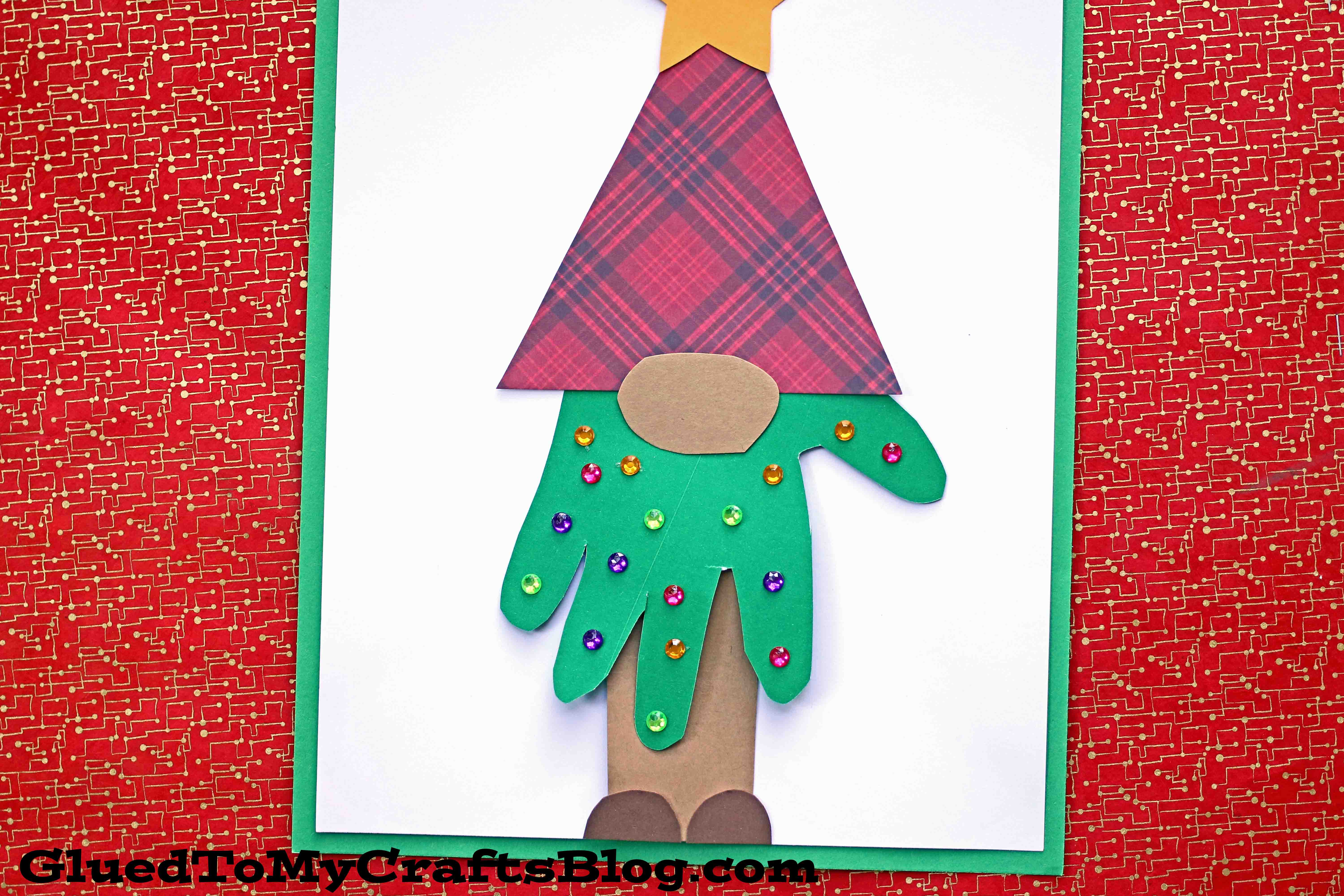 Handprint Christmas Tree Gnome - Kid Craft