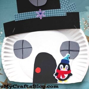 Paper Plate Snowman House - Kid Craft