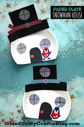 Paper Plate Snowman House - Kid Craft