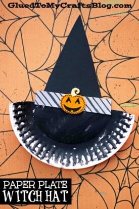 Paper Plate Witch Hat - Kid Craft