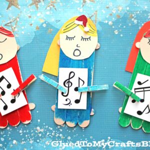 Popsicle Stick Christmas Carolers - Kid Craft